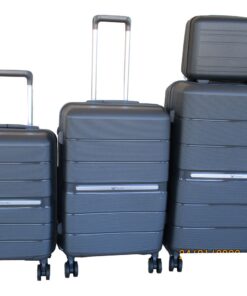 Unbreakable Travel Luggage 4 Piece Suitcases Spinner - Dark Grey