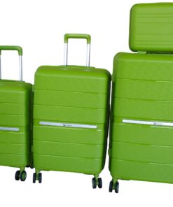 Unbreakable Travel Luggage 4 Piece Suitcases Spinner - Green