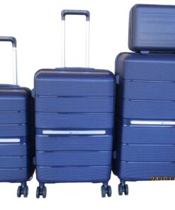 Unbreakable Travel Luggage 4 Piece Suitcases Spinner - Navy