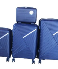 Unbreakable Travel Luggage 4 Piece Suitcases Spinner - Royal Blue