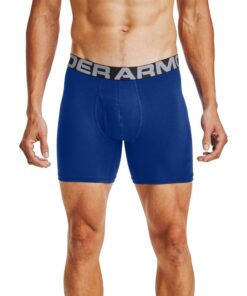 Under Armour Men's Charged Cotton 6-Inch Boxerjock - 3-Pack - Blue - M