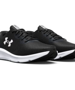 Under Armour Men's Charged Pursuit 3 Road Running Shoes - Black/Black/White - UK 8.5