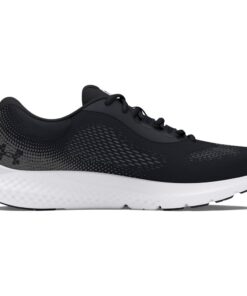 Under Armour Men's Charged Rogue 4 Road Running Shoes - Black/White/White - UK 7.5