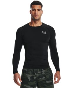 Under Armour Men's HeatGear Armour Long Sleeve - Black/White - 3XL