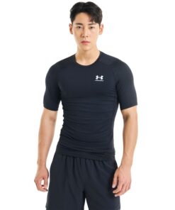 Under Armour Men's HeatgearÂ® Armour Shorts Sleeve Baselayer - Black/White - 2XL