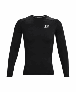Under Armour Men's HeatGear Long Sleeve Baselayer - 4XL - Black/White