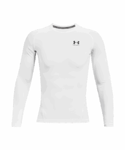 Under Armour Men's HeatGear Long Sleeve Baselayer - 4XL - White/Black
