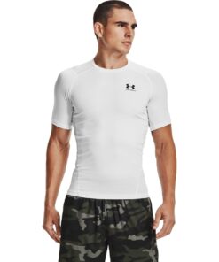 Under Armour Men's HeatGear Short Sleeve Baselayer - White/Black - 2XL