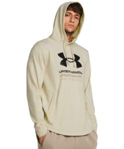 Under Armour Men's Rival Terry Graphic Hoodie - Silt/Black - 3XL