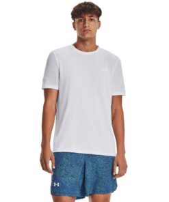 Under Armour Men's Seamless Stride Short Sleeve Tee - White/Reflective - L