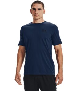 Under Armour - Men's Sport style Left Chest Short Sleeve Shirt - Blue/Black
