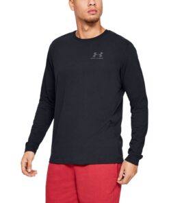 Under Armour Men's Sportstyle Left Chest Long Sleeve - Black/Black - L