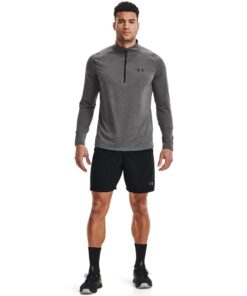 Under Armour Men's Tech 2.0 1/2 Zip Training Top Jacket - Carbon Heather/Black - 4XL