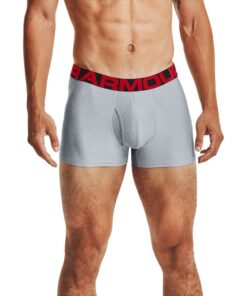 Under Armour Men's Tech 3" Boxerjock - 2-Pack - Black//Black - Mod Gray Light Heather//Jet Gray Light Heather - S