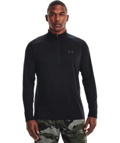 Under Armour Men's Tech Quarter-Zip Long Sleeve Top - Black /  / Charcoal - 2XL