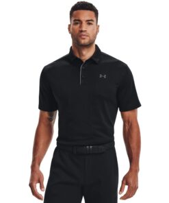 Under Armour Men's UA Tech Golf Polo - Black - L