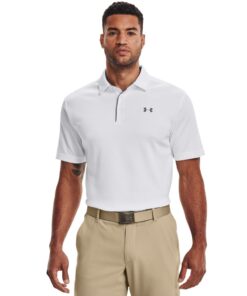 Under Armour Men's UA Tech Golf Polo - White - M