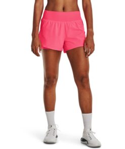 Under Armour Women's Flex Woven 2-In-1 Shorts - Pink Shock/Pink Shock - L