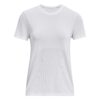 Under Armour Women's Seamless Stride Short Sleeve Tee - White/Reflective - XL
