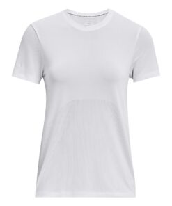 Under Armour Women's Seamless Stride Short Sleeve Tee - White/Reflective - XL