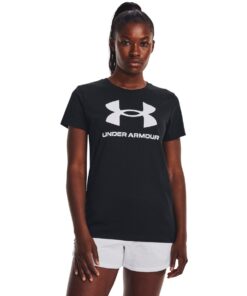 Under Armour Women's Sportstyle Graphic Short Sleeve T-Shirt - Black/White - XL