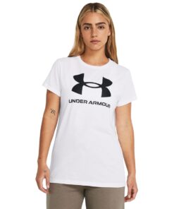 Under Armour Women's Sportstyle Graphic Short Sleeve T-Shirt - White/Black - 2XL