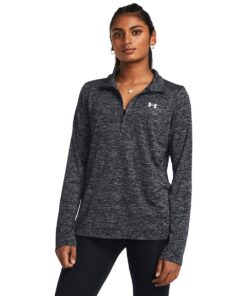 Under Armour Women's Tech Twist 1/2 Zip Jacket - Black/White - S