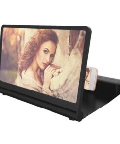 Unique F12 6D Phone Screen Magnifier With Bluetooth Speaker - Black