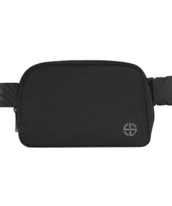 Unisex Athletica Nylon Waterproof Belt Bags by Soul Lifestyle - Black