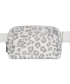 Unisex Athletica Nylon Waterproof Belt Bags by Soul Lifestyle - Grey Leopard