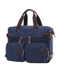 Unisex Canvas Multi-Functional Laptop Bag 8691-2 - Blue