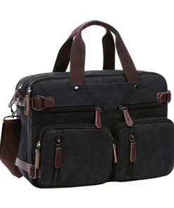 Unisex Canvas Multi-Functional Laptop Bag 8691-2 - Dark