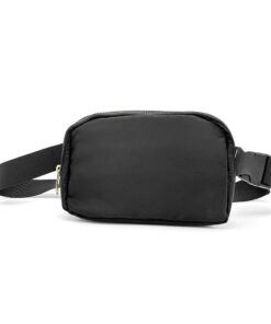 Unisex Crossbody/Belt bag with Adjustable Strap - Black