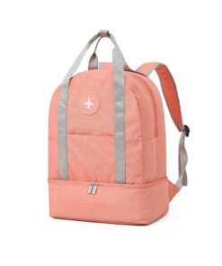 Unisex Dry and Wet Separation Travel Backpack Fitness Storage Bag - Pink