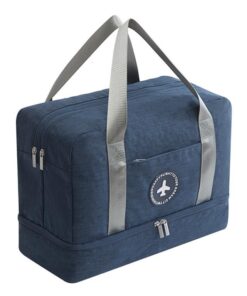 Unisex Dry and Wet Separation Travel Toiletry Bag-Dark Blue