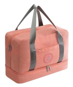 Unisex Dry and Wet Separation Travel Toiletry Bag-Orange