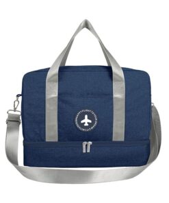 Unisex Dry and Wet Separation Travel Toiletry Bag with Shoulder Strap