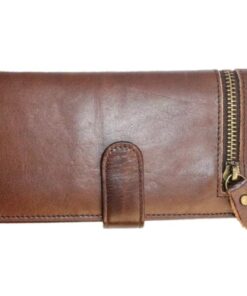 Unisex Genuine Leather Wallet - Brown