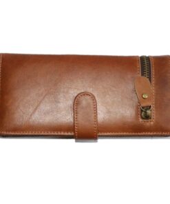 Unisex Genuine Leather Wallet - Tan