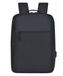Unisex Laptop Backpack Bag With USB Charge - Black