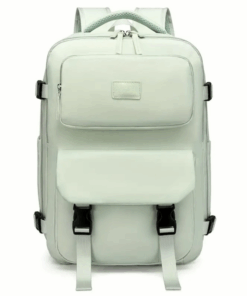 Unisex Large Capacity Waterproof Backpack - Versatile Travel & Laptop Bag - Light Green