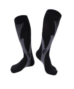 Unisex Long Compression Socks - Black L/XL - L