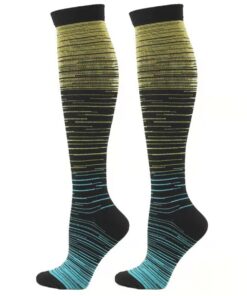 Unisex Long Compression Socks - Gradient Knee High Supports Socks