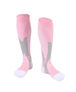 Unisex Long Compression Socks - Pink S/M - S-M