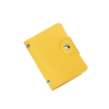 Unisex PU Leather Card Holder with Clip Closure - Yellow