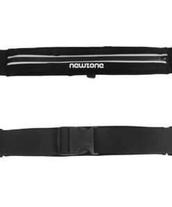 Unisex Reflective Slim Running Belt for Accessories for Phone, Keys, Nutrients - Black