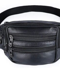 Unisex Waist Moon Bag - Black