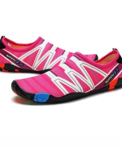 Unisex Water Shoes Sneakers Swimming Shoes Quick-Dry Water Beach Shoes Soft - Pink, White - UK 5