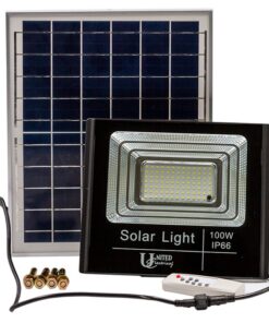 United Electrical Floodlight with Solar Aluminum 100W LED