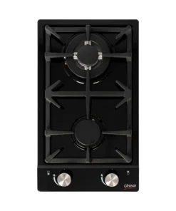 Univa 2 Burner Gas Hob Black UGH02B